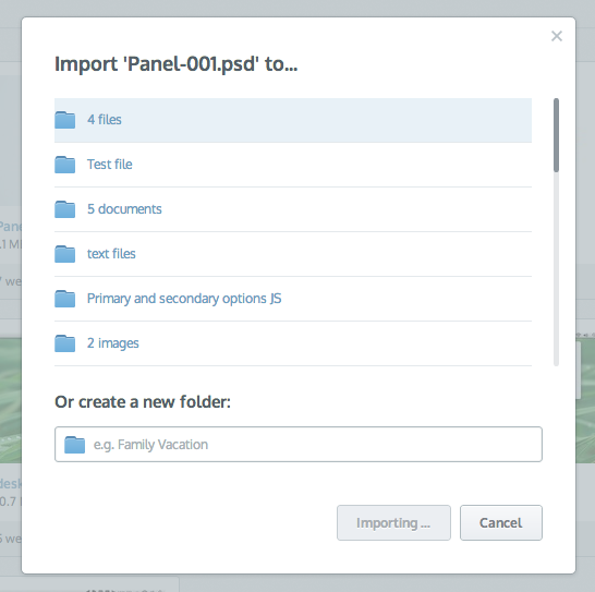 Import box Jumpshare