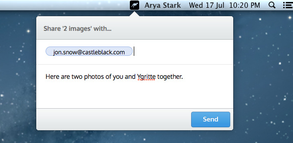 Jumpshare Mac Share box