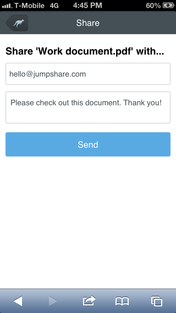 Jumpshare Mobile Share Files