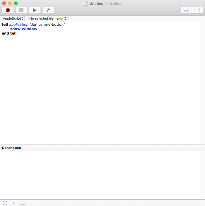 Image shows compiled script in Script Editor.