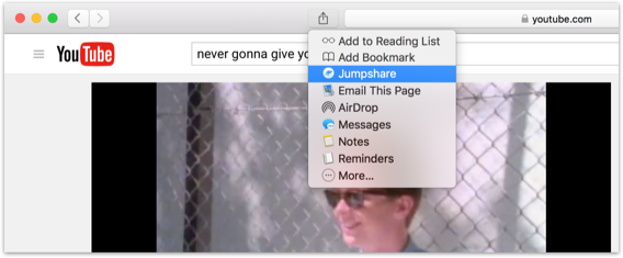 Share sheet integration