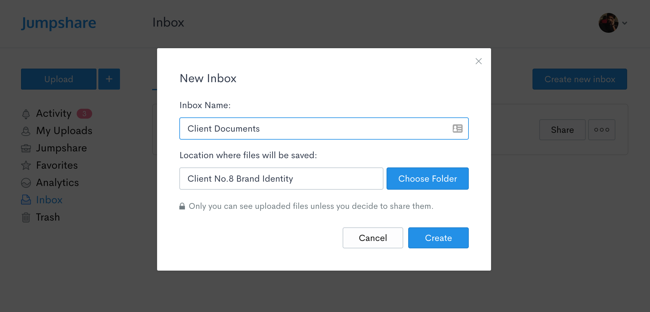 Inbox – Receive Files From Anyone Without Requiring An Account