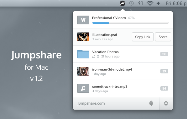 Jumpshare for Mac 1.2 Brings Stability, Control, And More Features To Your Desktop
