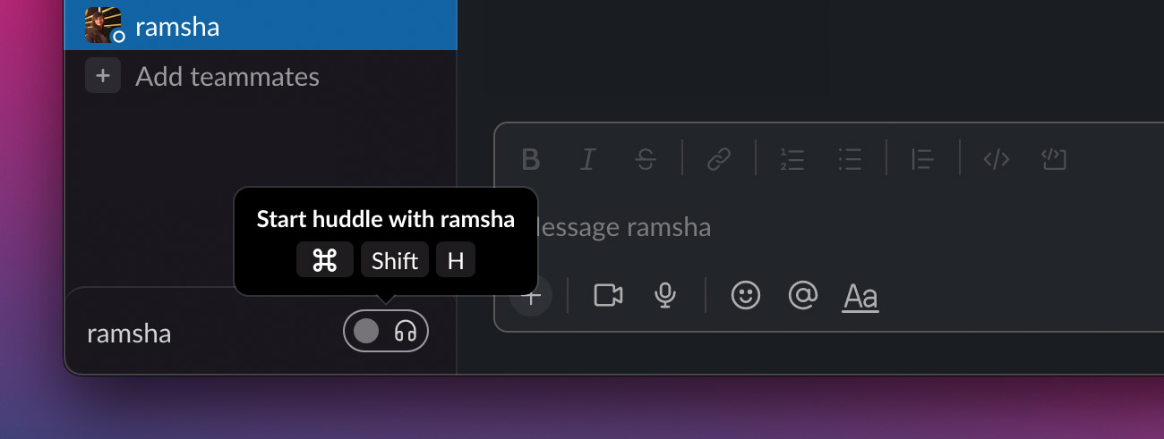 How to Start a Slack Huddle