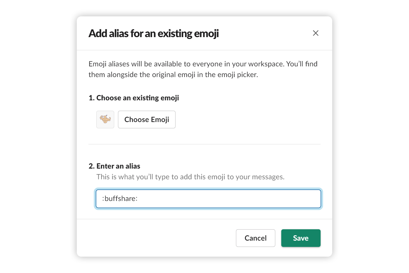 How to create Slack Emoji Alias