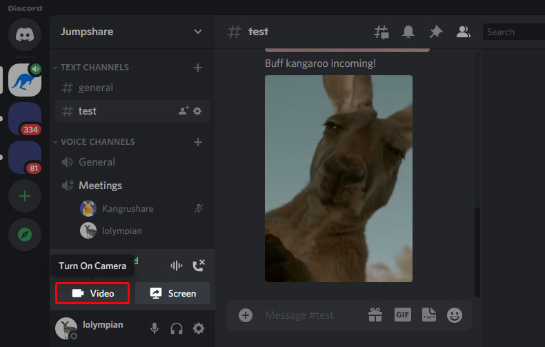 How to start video chat in Discord