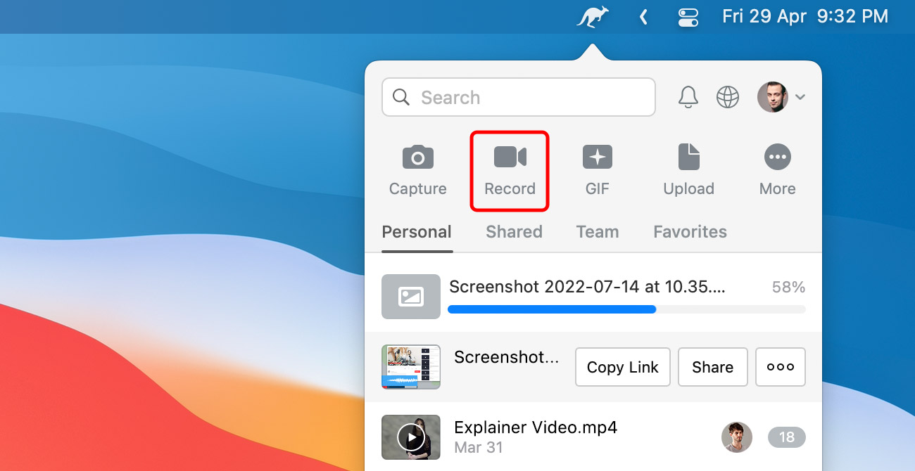 Jumpshare screen recorder