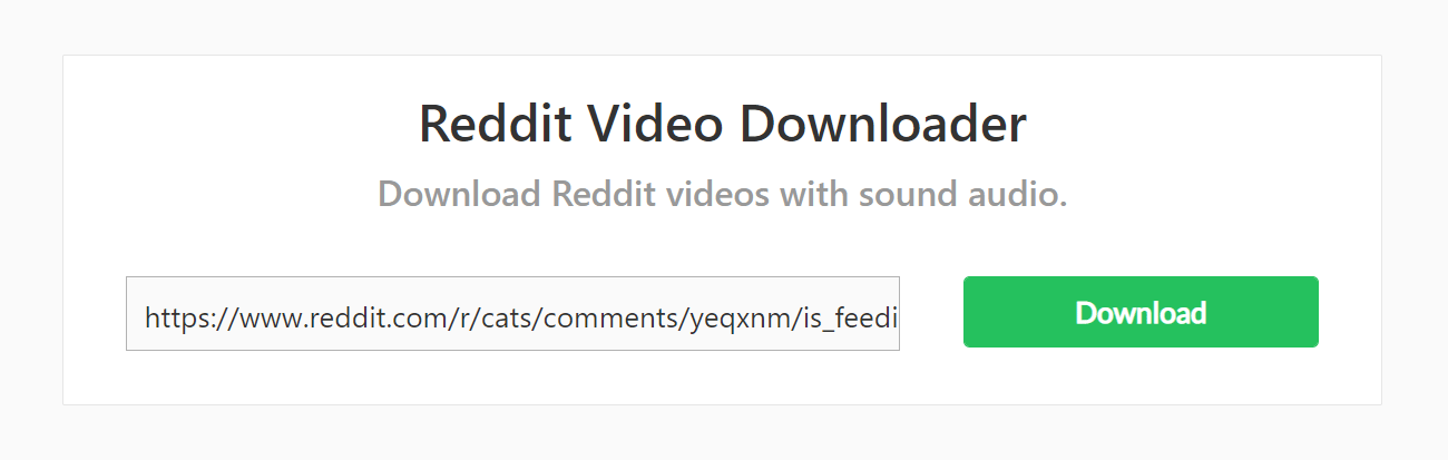 Reddit Video Downloader