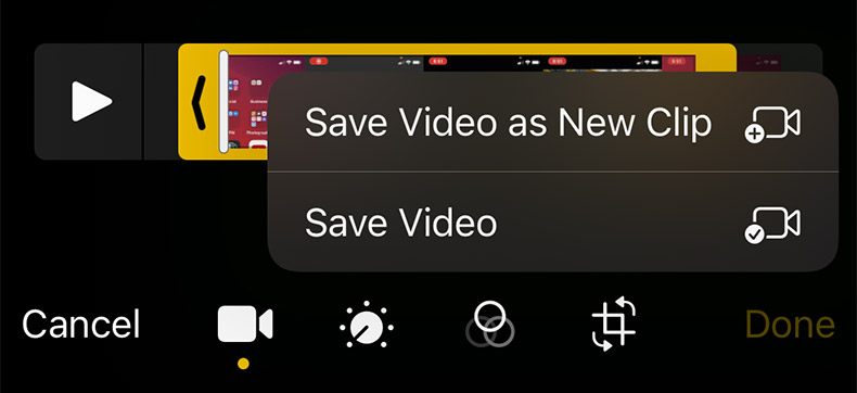 Edit screen recording on iPhone