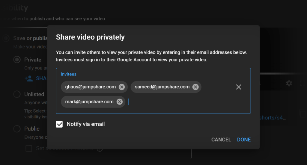 How to Share a Private YouTube Video