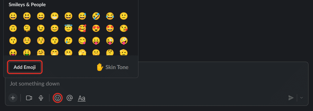 Slack Emoji Menu