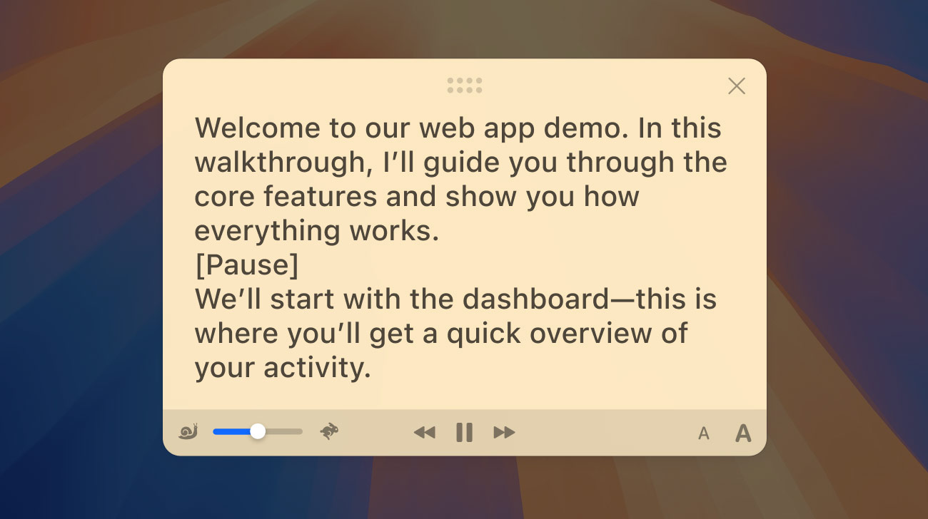 Speaker Notes window