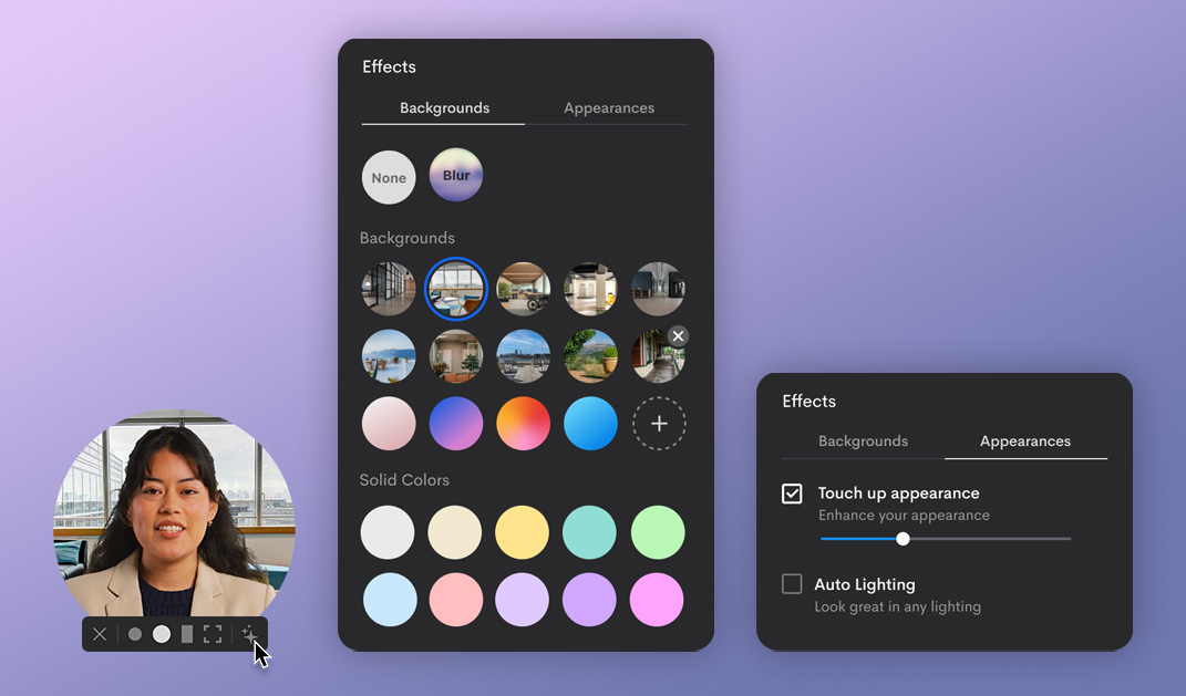 Webcam Effects Settings