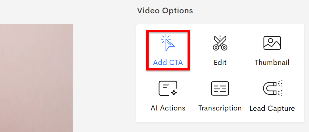 Add CTA to a video