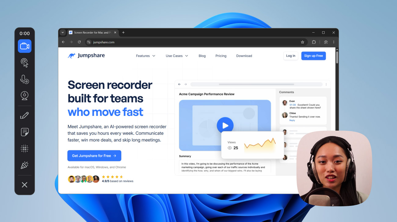 Jumpshare screen recorder for Windows