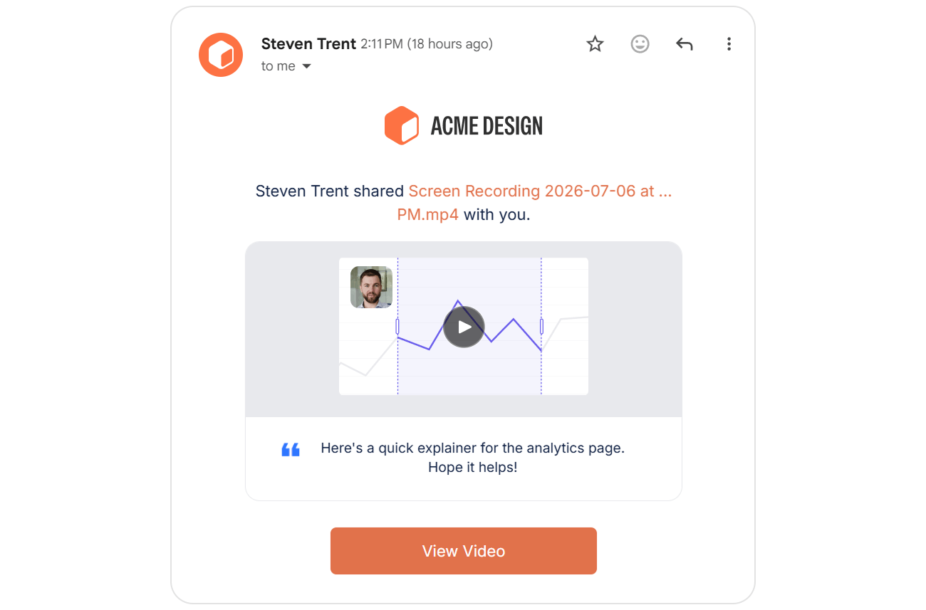 Sent email customization