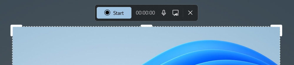 Snipping Tool start recording